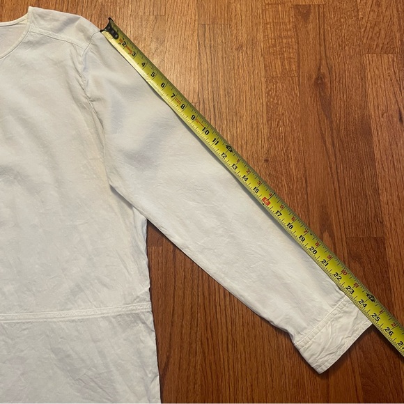 Eileen Fisher white linen blend long sleeve blouse top size L - Picture 14 of 14